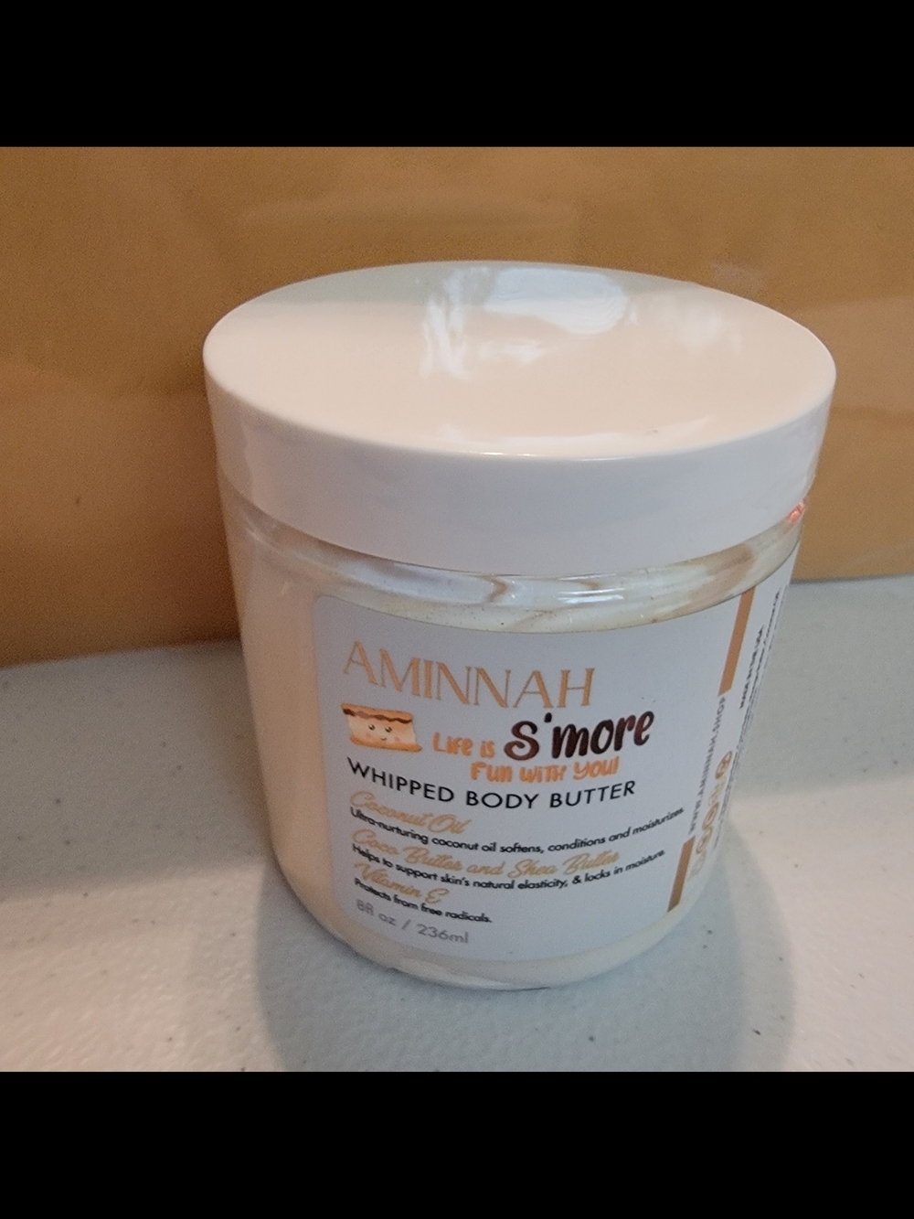 AMINNAH S'more Whipped Body Butter.